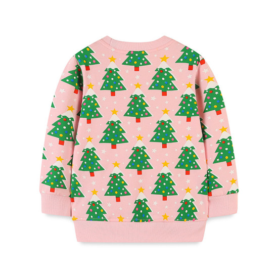 18M-7Y Toddler Christmas Tree Print Long Sleeve Jumper  Toddler Boutique Clothing   