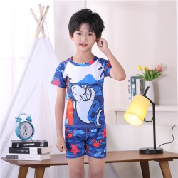 3-11Y Whale Animal Print Short Sleeve Tops And Shorts Set Swimsuit  Kids Boutique Clothing  