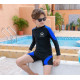 5-9Y Colorblock Long Sleeve Tops And Shorts Swimwear Swimsuit Set  Kids Boutique Clothing  