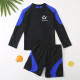 5-9Y Colorblock Long Sleeve Tops And Shorts Swimwear Swimsuit Set  Kids Boutique Clothing  