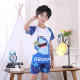 3-11Y Shark Animal Print Sea Colorblock Tops And Shorts Swimwear Set  Kids Boutique Clothing  