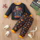 9M-6Y Toddler Boys Long-Sleeved Two-Piece Star Space Printed Loungewear Sets  Boys Clothing   