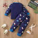 9M-6Y Toddler Boys Long-Sleeved Two-Piece Star Space Printed Loungewear Sets  Boys Clothing   