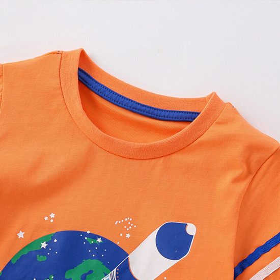 18M-7Y Toddler Boys Rocket Printed T-Shirts & Shorts  Boys Clothes   