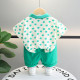 12M-5Y Toddler Boys Sets Lapel Short Sleeve Suit  Girls Clothes   