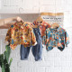 12M-5Y Toddler Boys Sets Lapel Cartoon Shirts And Jeans  Girls Clothes   
