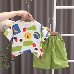 12M-5Y Toddler Boys Sets Cartoon T-Shirts And Shorts  Boys Clothing   