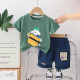 9M-4Y Toddler Boys Cartoon Print Short-Sleeved Two-Piece Set  Boys Clothing   