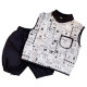 12M-5Y Toddler Boys Sleeveless Printed Vest Pants Two-Piece Set  Boys Clothing   