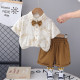 12M-5Y Toddler Boys Lapel Bowtie Shirts And Shorts Two-Piece Set  Boys Clothing   